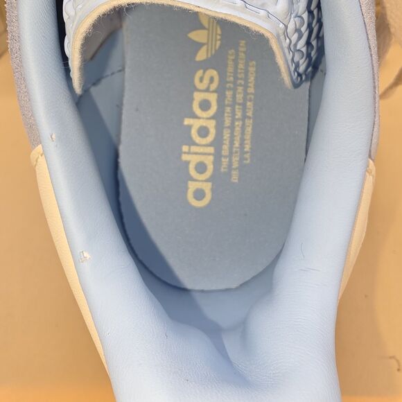 adidas Gazelle Sky Blue and White Sneakers - Picture 8 of 9